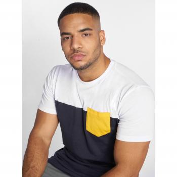 Camiseta Urban Classics con bolsillo 3 tonos azul