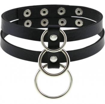Collana Choker Tri Rings Trasparente
