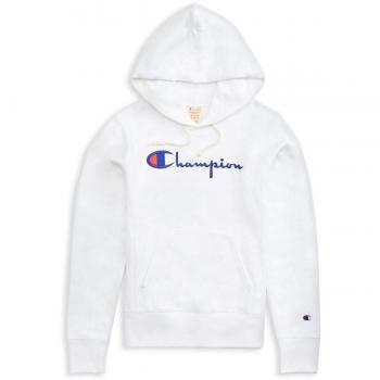 Champion Sweat à Capuche Femme Europe Grand Motif 111555 WW001 BLANC