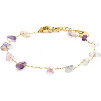 18k Gelbgold Armband Bidain von Luxenter, mehrfarbig