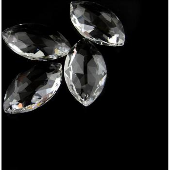 38mm Clear Crystal Horse Eye Pendants
