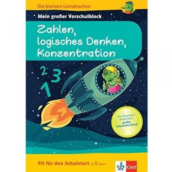 Klett Die kleinen Lerndrachen: Fit für den Schulstart: Mein großer Vorschulblock Zahlen, logisches Denken, Konzentration: Vorschule ab 5 Jahren