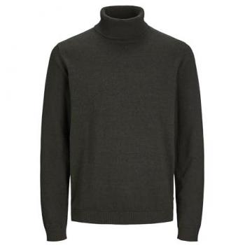 Jack & Jones Einfarbiger Rollkragenpullover Basic Grün Regular Fit XL Herren