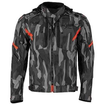Veste Textile Imperméable Rusty Stitches Dylan Noir-Rouge Camo