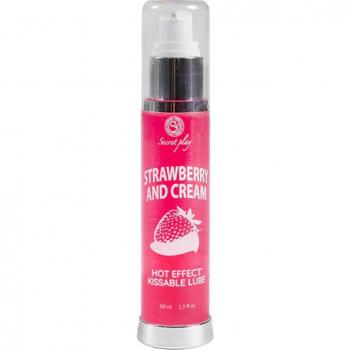 Lubrifiant 2-1 effet chaleur fraise & crème 50 ml