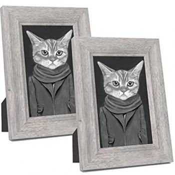 Classic Smoke Grey Rustic Wood Frames (2)