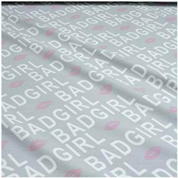 0,5 m Baumwoll‑Elastan Stoff für Kindert-Shirts – „Bad Girl“