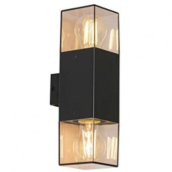 Iluminación Exterior Negra Ahumada 2 LED IP44 Dinamarca
