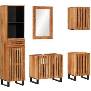 Mueble de baño TORANA 5 piezas de acacia