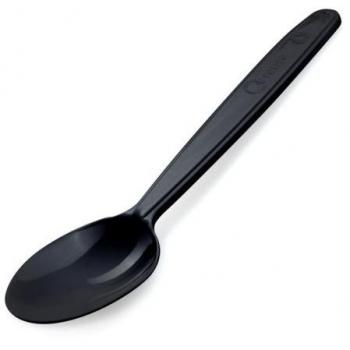 Opakovaně použitelné černé lžíce 18,5 cm [50 ks]