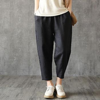 Coton-lin maternity pantalon souple Hallen