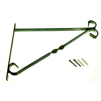 Hanging Basket Bracket for 14 Inch Baskets Green Plastic Coated Steel