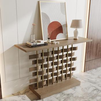 1200mm Modern Entryway Console Table with Gold Base