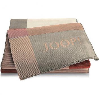JOOP Wohndecke Mosaic 150x200cm Fleece dunkelrot weich schwer