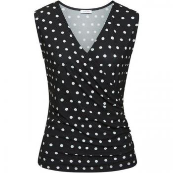 Lascana Damen Tanktop mit Alloverdruck, Schwarz-Weiß, Gr. 32/34