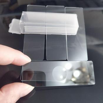 Konkave Glasfolien für Mikroskope – 5-teilig, bio-geeignet, wiederverwendbar