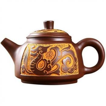 Tasse & Théière en Argile Pourpre Artisanale