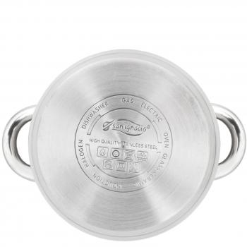 Olla de Cocina San Ignacio 18 cm con tapa Caesar – Capacidad 3 L – Cromado