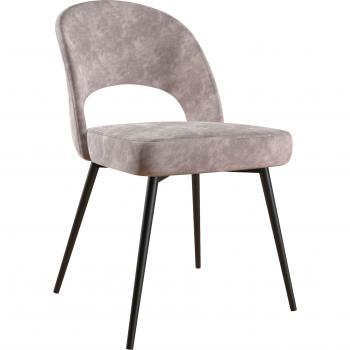 Chaise élégante Alexi en velours clair