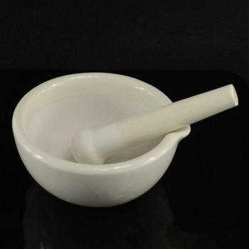 Kit mortier-pilon céramique pour travaux de laboratoire
