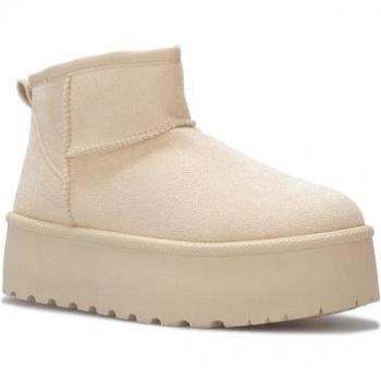 Bottines Mode Suédine Beige