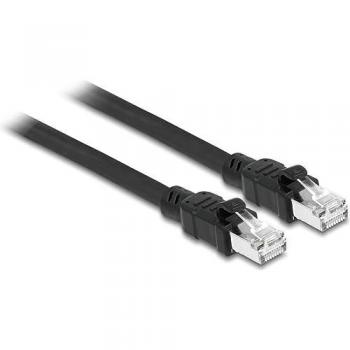 Buitenkabel 0,5 m Cat6a FTP Zwart – 100% Koper