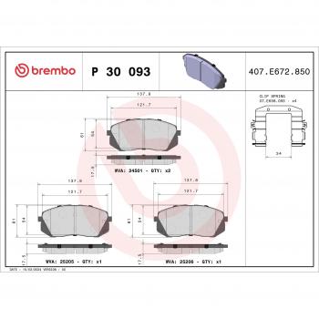 BREMBO pastiglie freno P30093X