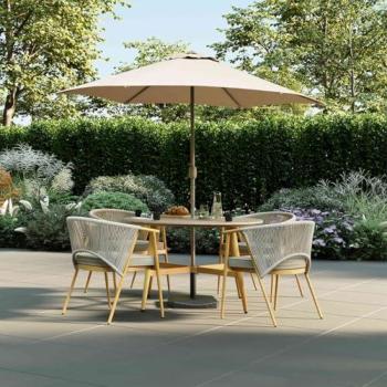 Light Grey Almada 4‑Seater Dining Table by Charles Bentley – 4 Seats