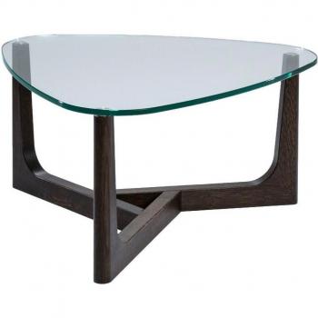 Massivholztisch Hasse 7156 – Glas-Couchtisch, 73 cm Ø, 36 cm Höhe, in mehreren Ausführungen