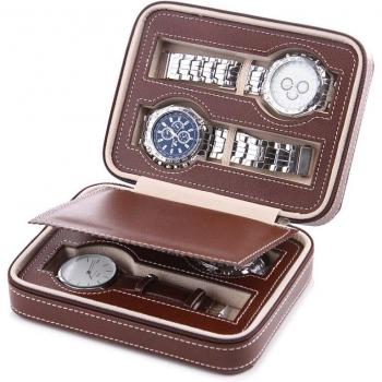 Portable Watch Case with Zipper