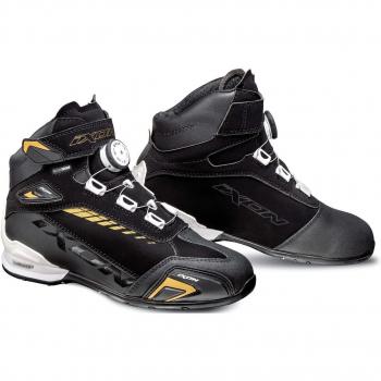 Scarpe da moto Ixon Bull WP L per donna Nero Bianco Oro 36