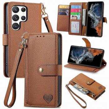 Protection Premium Étui Cuir Magnétique Fongwan Galaxy S24 Ultra