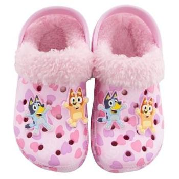 Women’s Pink Bluey & Bingo Fleece‑Lined Slippers – 13