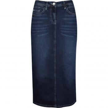 Cecil Sommerrock Denim Skirt Maxi Dunkelblau