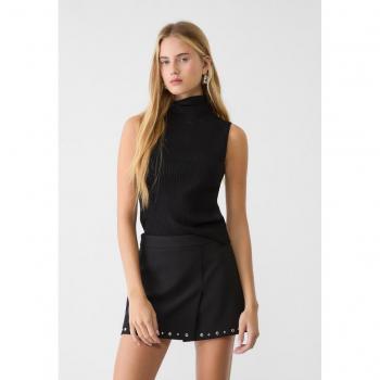 Stradivarius Smart Skort – Black – Studded – 6