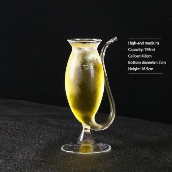 Transparent Devil Red Wine Glass with Drinking Straw