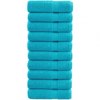 Serviettes à main SOLUND, lot 10, turquoise