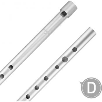 Penny Whistle de Aleación de Aluminio, 6 Agujeros, Tono Claro, Llave emí C/D