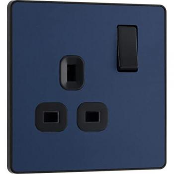 BG Evolve Matt Blue 13A Switch Socket