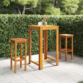 Set Bar da Giardino 3 pz Legno di Acacia