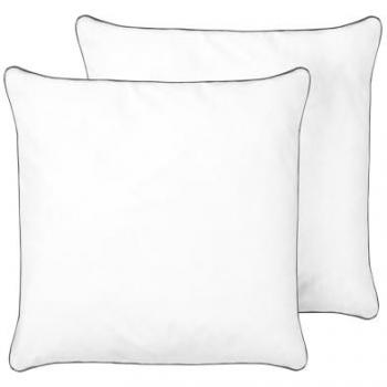 Almohadas de microfibra perfil alto 80 x 80 cm, conjunto de 2, color blanco