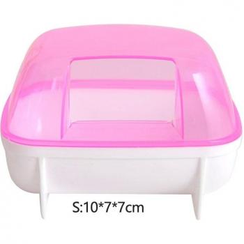 Pet Hamster Sand Bath Rectangle Clear Container