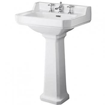 Hudson Reed Richmond Comfort Height 3 Tap Hole Full Pedestal Basin