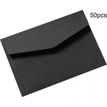 Craft Paper Envelopes, Black and White, 50pcs, 12.5x17.5cm