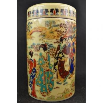 Ancient Chinese Tea Keeper with Japanese Brushwork