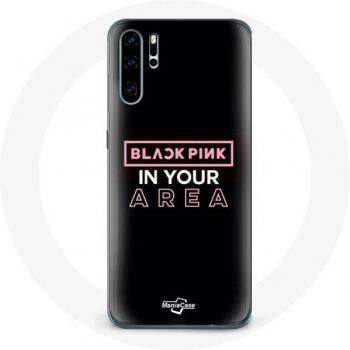 Huawei P30 Pro Case with Blackpink Design Pink Background