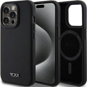 Funda Tumi iPhone 15 Pro Max 6.7 Cuero Negro Patrón Balístico
