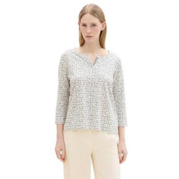 Tom Tailor T-Shirt mit 3/4 Ärmel in Beige, Größe L