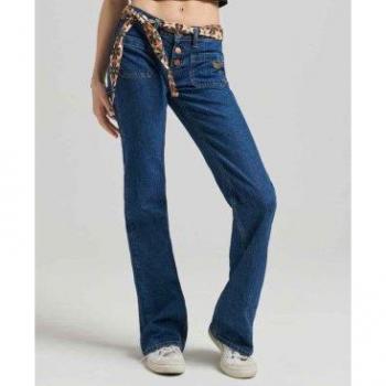 Superdry Jeans vintage 28: low‑rise, slim, flare, Van Dyke usato