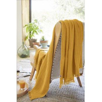 Gaïa Katoenen Gaze Plaid met franjes